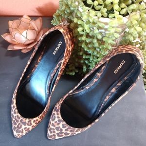 Express Animal Print Flats, Women's Size 10, Excellent Like-new Condition